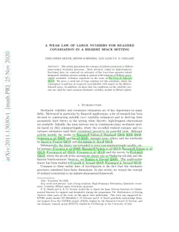 A weak law of large numbers for realised covariation in a Hilbert space
  setting