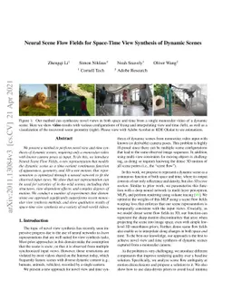 Neural Scene Flow Fields for Space-Time View Synthesis of Dynamic Scenes