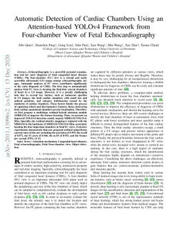 Automatic Detection of Cardiac Chambers Using an Attention-based YOLOv4
  Framework from Four-chamber View of Fetal Echocardiography