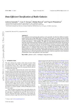 Data-Efficient Classification of Radio Galaxies