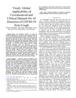 Virufy: Global Applicability of Crowdsourced and Clinical Datasets for
  AI Detection of COVID-19 from Cough