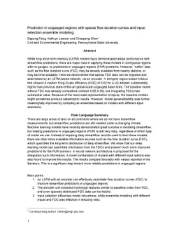 Prediction in ungauged regions with sparse flow duration curves and
  input-selection ensemble modeling