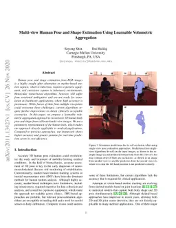 Multi-view Human Pose and Shape Estimation Using Learnable Volumetric
  Aggregation