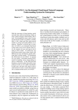 AutoNLU: An On-demand Cloud-based Natural Language Understanding System
  for Enterprises