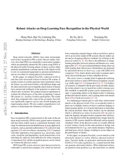 Robust Attacks on Deep Learning Face Recognition in the Physical World