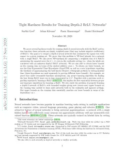 Tight Hardness Results for Training Depth-2 ReLU Networks