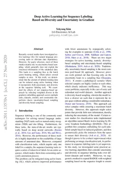 Deep Active Learning for Sequence Labeling Based on Diversity and
  Uncertainty in Gradient