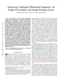 Analyzing Unaligned Multimodal Sequence via Graph Convolution and Graph
  Pooling Fusion