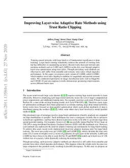 Improving Layer-wise Adaptive Rate Methods using Trust Ratio Clipping
