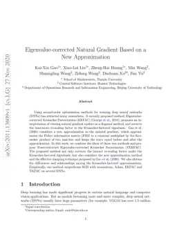 Eigenvalue-corrected Natural Gradient Based on a New Approximation