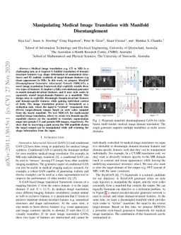 Manipulating Medical Image Translation with Manifold Disentanglement
