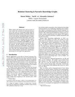 Relation Clustering in Narrative Knowledge Graphs