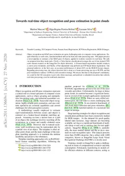 Towards real-time object recognition and pose estimation in point clouds