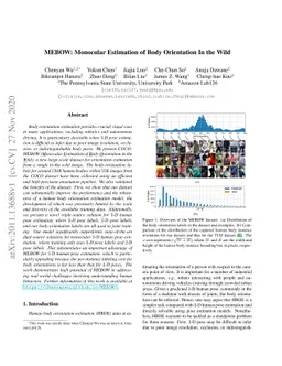 MEBOW: Monocular Estimation of Body Orientation In the Wild