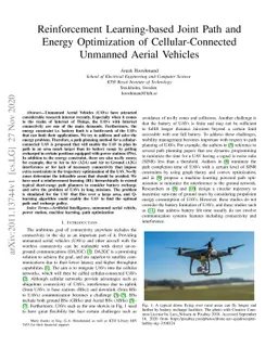 Reinforcement Learning-based Joint Path and Energy Optimization of
  Cellular-Connected Unmanned Aerial Vehicles
