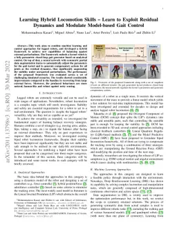 Learning Hybrid Locomotion Skills -- Learn to Exploit Residual Dynamics
  and Modulate Model-based Gait Control
