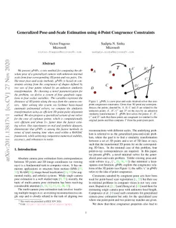 Generalized Pose-and-Scale Estimation using 4-Point Congruence
  Constraints
