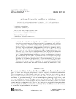 A theory of transaction parallelism in blockchains
