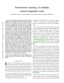 Autonomous learning of multiple, context-dependent tasks