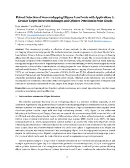 Robust Detection of Non-overlapping Ellipses from Points with
  Applications to Circular Target Extraction in Images and Cylinder Detection
  in Point Clouds