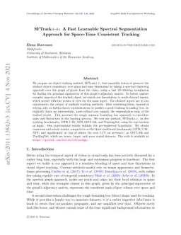 SFTrack++: A Fast Learnable Spectral Segmentation Approach for
  Space-Time Consistent Tracking