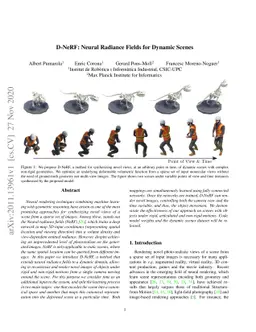 D-NeRF: Neural Radiance Fields for Dynamic Scenes