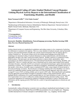 Automated Coding of Under-Studied Medical Concept Domains: Linking
  Physical Activity Reports to the International Classification of Functioning,
  Disability, and Health