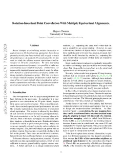 Rotation-Invariant Point Convolution With Multiple Equivariant
  Alignments