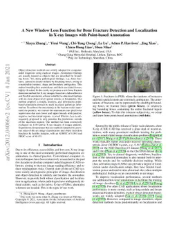 A New Window Loss Function for Bone Fracture Detection and Localization
  in X-ray Images with Point-based Annotation