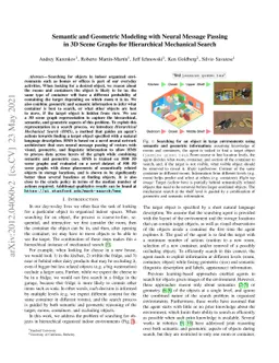 Semantic and Geometric Modeling with Neural Message Passing in 3D Scene
  Graphs for Hierarchical Mechanical Search