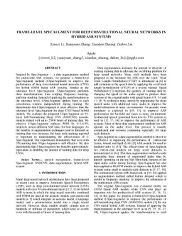 Frame-level SpecAugment for Deep Convolutional Neural Networks in Hybrid
  ASR Systems