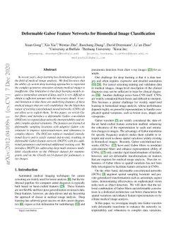 Deformable Gabor Feature Networks for Biomedical Image Classification