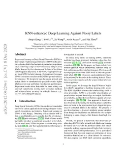 KNN-enhanced Deep Learning Against Noisy Labels