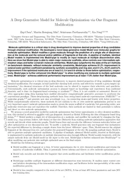 A Deep Generative Model for Molecule Optimization via One Fragment
  Modification