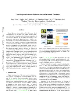 Learning to Generate Content-Aware Dynamic Detectors