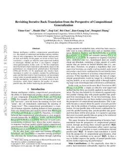 Revisiting Iterative Back-Translation from the Perspective of
  Compositional Generalization