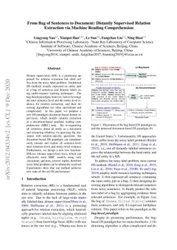 From Bag of Sentences to Document: Distantly Supervised Relation
  Extraction via Machine Reading Comprehension