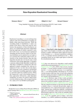 Data-Dependent Randomized Smoothing