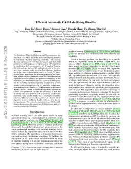 Efficient Automatic CASH via Rising Bandits