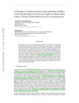 A General Computational Framework to Measure the Expressiveness of
  Complex Networks Using a Tighter Upper Bound of Linear Regions