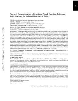 Towards Communication-efficient and Attack-Resistant Federated Edge
  Learning for Industrial Internet of Things