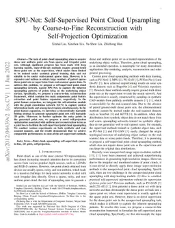 SPU-Net: Self-Supervised Point Cloud Upsampling by Coarse-to-Fine
  Reconstruction with Self-Projection Optimization