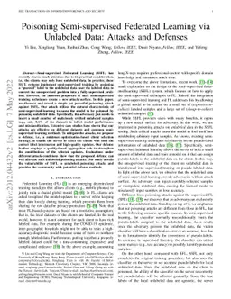 Poisoning Semi-supervised Federated Learning via Unlabeled Data: Attacks
  and Defenses