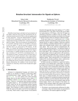 Rotation-Invariant Autoencoders for Signals on Spheres