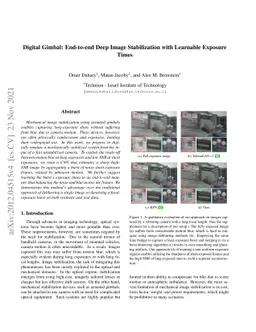 Digital Gimbal: End-to-end Deep Image Stabilization with Learnable
  Exposure Times