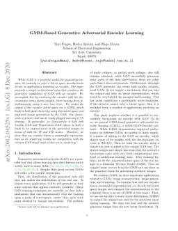 GMM-Based Generative Adversarial Encoder Learning