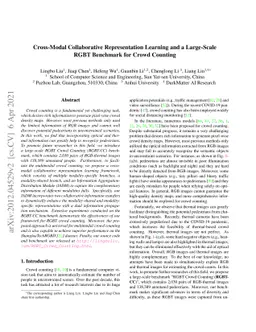 Cross-Modal Collaborative Representation Learning and a Large-Scale RGBT
  Benchmark for Crowd Counting