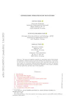 Generalized iterated-sums signatures