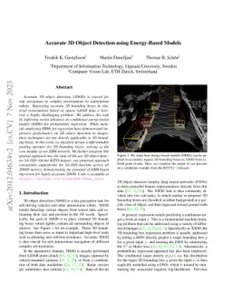 Accurate 3D Object Detection using Energy-Based Models