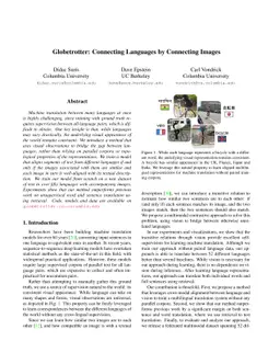 Globetrotter: Connecting Languages by Connecting Images